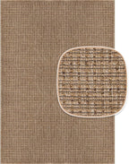 Beverly Rug Easy Jute Natural Rug 6x9 Solid Washable Durable Outdoor Indoor Area Rugs for Living Dining Room Patio Office Stain Resistant Non Shedding Casual Indoor Outside Carpet (6 x 9 Natural)