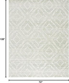 SAFAVIEH Adirondack Collection Area Rug - 6' x 9', Green & Ivory, Modern Diamond Distressed Design, Non-Shedding & Easy Care, Ideal for High Traffic Areas in Living Room, Bedroom (ADR131Y)