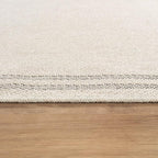 Easy Jute Rugs 10x14 Bordered Bone Color Living Room Indoor Outdoor Area Rug for Patio and Kitchen Rug High Traffic Washable Easy to Clean Solid Boho Woven Design Outside Carpet (10 x 14)