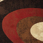 Home Dynamix Tribeca Slade Modern Area Rug, Abstract Brown/Red 5'2"x7'2"