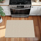 KOZYFLY Indoor Door Mat 2x3 ft Small Area Rugs Washable Front Door Mat Non Slip Rubber Backed Entryway Rug Cotton Entrance Doormat for Front Porch Bathroom Kitchen Bedroom, Ivory/Khaki