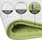 duduta Green Soft Fluffy Rug 4x6 ft, Shag Fuzzy Plush Rectangle Carpet for Bedroom Nursery Living Room Home Decor