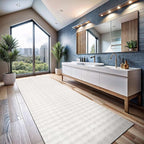 CAMILSON Modern White Non Slip Runner Rug 2x7 Ultra Soft High Pile Kitchen Rugs Non Skid Rubber Backing Durable & Easy to Clean Carpet for Entryway Bathroom Indoor Use (2 x 7 White)