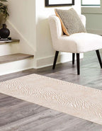 Unique Loom Finsbury Collection Area Rug - Meghan (2' 7" x 12' 2" Runner, Ivory Beige)