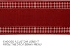Custom Made Runner Rug for Kitchen Foyer Hallway Entry Choose Your Length 31 Inch Wide Geometric Checkered Design Red Color (22 feet x 31 Inch)