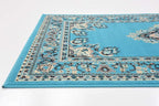 Unique Loom Reza Collection Traditional Persian Style Area Rug, 3 ft x 16 ft 5 in, Turquoise/Ivory
