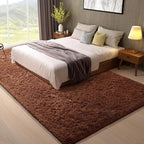 Ophanie 8x10 Brown Area Rugs for Living Room, Large Shag Bedroom Carpet, Big Indoor Thick Soft Shaggy Nursery Rug, Fluffy Carpets for Boy and Girls Room Dorm Home Decor Aesthetic