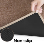 Runner Rug with Non Slip Rubber Backing, Washable Soft Floor Carpet for Kitchen, Hallway, Entryway Indoor, Bedroom, Laundry, Low Pile Area Rugs, Solid color with Pointillism style, 2*8 ft BROWN