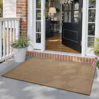 LUMI Handwoven Sisal Door Mat, Non-Slip Durable Entryway Mat, Welcome Front Doormat, Solid Floor Mats for Entrance, 32"x48", Brown Sisal