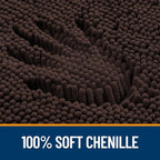 OLANLY Toilet Rugs U-Shaped 24x20, Extra Soft Absorbent Chenille Contour Bathroom Rugs for Toilet, Dry Quickly, Machine Washable, Non-Slip Bath Mat, Brown
