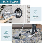 Dripex Washable Area Rug 6x9 Living Room Rug Stain & Water Resistant Foldable Thin Vintage Rugs Faux Wool Floor Carpet for Bedroom Dining Room Kitchen Bathroom Farmhouse Office