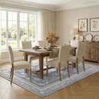 SOULFUL Medium Pile 4x6 Rugs for Living Room - Soft Foot Feel Area Rug - Greige Boho Floral - Washable Non-Slip - Perfect for Bedroom Kids Room Under Dining Table Office