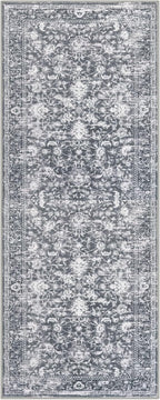 KILOCOCO Hallway Runner 2x5 Kitchen Runner Rug Printed Vintage Floral Washable Non-Slip Runners for Hallways Laundry Room Rugs Distressed Boho Rug Runners for Bedroom, Grey