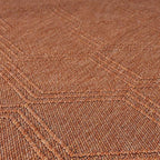 LUXE WEAVERS Modern Farmhouse Orange 8x10 Washable Area Rug, Anti-Slip Diamond Pattern Carpet