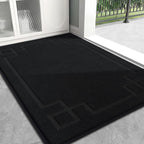 BEQHAUSE Door Mat 32" x 48", Non-Slip Door Mats Indoor Entryway Rugs Washable Low-Profile Absorbent and Stain Resist Floor Mats, Dog Door Mat for Front Back Door, Muddy Wet Shoes & Paws, Black
