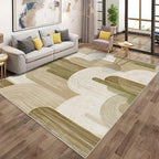 Abstract Geometry Rugs for Home Decor, 4x5 ft, Minimalist Geo Arched Area Rugs for Living Room, Soft Non Slip Washable Mid Century Modern Carpet Bedroom Decorations Dt-Ghf-19