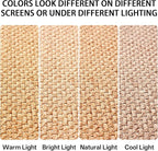 Washable Area Rug 5x7 Large Jute Like Rug for Living Room, Soft Non Slip Rugs Carpet for Dining Room Bedroom Cotton Boho Woven Braided Rugs Home Office Decor, Brown