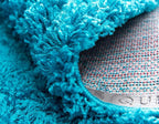 Unique Loom Solid Shag Collection Area Rug (2' 6" x 19' 8" Runner, Turquoise)