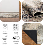Keen Home Design 2x7 Rug - Machine Washable Runner Rug with Non-Slip Backing, Ideal for Hallway, Entryway, Kitchen, Laundry Room - Vintage, Easy Clean, Durable, Low Pile - (2'6" x 7')