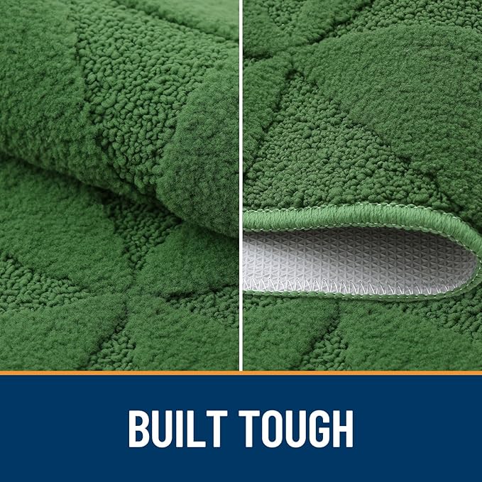OLANLY Door Mats Indoor, Non-Slip, Absorbent, Dirt Resist, Entrance Washable Mat, Low-Profile Inside Entry Doormat for Entryway (71x47 inches, Green)
