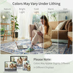 Enkor Area Soft Rugs 4x6 Washable Non Slip Boho Floor Rugs for Living Room Bedroom, Vintage Style Farmhouse Mat for Kitchen Entryway Blue & White