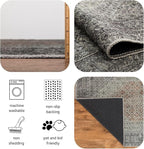Keen Home Design 6x9 Rug - Machine Washable Area Rug with Non-Slip Backing, Ideal for Living Room, Dining Room, Bedroom - Vintage, Easy Clean, Durable, Low Pile - (6' x 9')