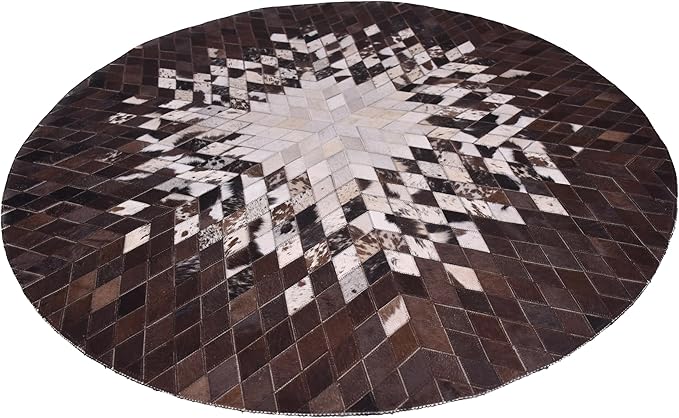 Round Area Rug – Soft and Durable Floor Mat for Living Room, Bedroom, or Entryway – Non-Slip Modern Carpet for Home Decor & Interior Styling(White 6X6)