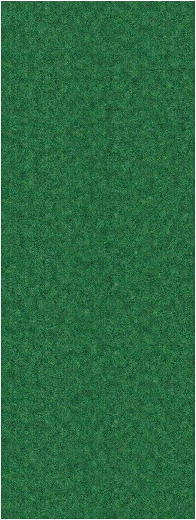 Ottomanson 2'7" x 55' Hallway Runner with Scraper Pile - Extra Durable Non-Slip Rug Mat for Indoor & Outdoor Use - Ideal for Kitchen, Entryway & Garage - High-Traffic Carpet, Green