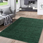 RUGSREAL Modern Area Rug 4x6 Rug for Bedroom Indoor Non-Slip Solid Color Area Rug Washable Contemporary Area Rugs Throw Floor Carpet for Bedroom Living Room Kitchen, Dark Green