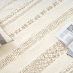 jinchan Moroccan Boho Runner Rug 2x5 - Machine Washable Non-Slip Low-Pile Soft Bohemian Runner Rug for Entryway Hallway Kitchen Bedroom Laundry Room (2‘x5', Beige)