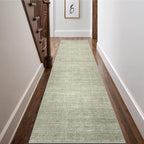 Art&Tuft Non-Slip Runner Rug - 2x10 Runner Rug Washable Low-Pile Rugs Runners, Soft Distressed Carpet Runner for Bedroom Bathroom Kitchen Laundry Living Room, Green