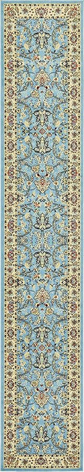 Unique Loom Sialk Hill Collection Area Rug - Washington (2' 11" x 16' 5" Runner Light Blue/Navy Blue)