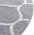 Rugs.com Lattice Frieze Collection Rug – 8' x 10' Oval Light Gray Medium Rug Perfect for Living Rooms, Large Dining Rooms, Open Floorplans