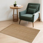 Entryway Rug,Indoor Door Mat 2x3 ft Small Area Rugs,Boho Style Braided Rug,Neutral Solid Rugs,Entrance Doormat for Front Porch,Bathroom,Kitchen,Bedroom,Light Brown