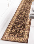Unique Loom Voyage Collection Traditional Oriental Classic Intricate Design Area Rug (2' 7 x 10' 0 Runner, Brown/Ivory)