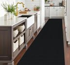 EARTHALL Runner Rug 3x20 Ft Washable Runners for Hallways Extra Long Woven Non Slip Entryway Runner Braided Kitchen Runner Indoor Outdoor Carpet Runners for Hotels, Officel, Stair, Black