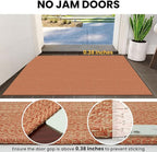 IOHOUZE Washable Area Rug 3x5 Non Slip Rubber Backed Woven Rugs for Entryway Rugs Indoor Outdoor Doormat Throw Rug Floor Carpet for Entrance Kitchen Front Door, Rustic Orange