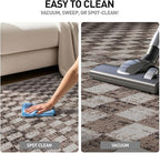 Rugshop Beige Checkered Area Rug – Textured Grid Pattern Carpet for Living Room, Bedroom, or Office – Neutral Contemporary Soft Floor Décor 2' 3" x 8' Runner Beige