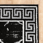 GLORY RUGS Area Rugs Marble 2x3 Black Gray Carpet Modern Abstract Rug Living Room Dining Bedroom Rug