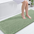 OLANLY Bathroom Rugs 59x24, Extra Soft Absorbent Chenille Bath Rugs, Rubber Backing Quick Dry, Machine Washable Bath Mats for Bathroom Floor, Tub and Shower, Home Decor Accessories, Sage Green