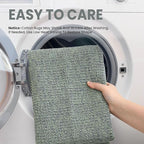 EARTHALL Washable Runner Rug 2x10 Ft Non Slip Runners for Hallways Long Cotton Rubber Backed Kitchen Runner Braided Indoor Floor Carpet Runners for Entryway, Hallway, Kitchen, Green/Grey
