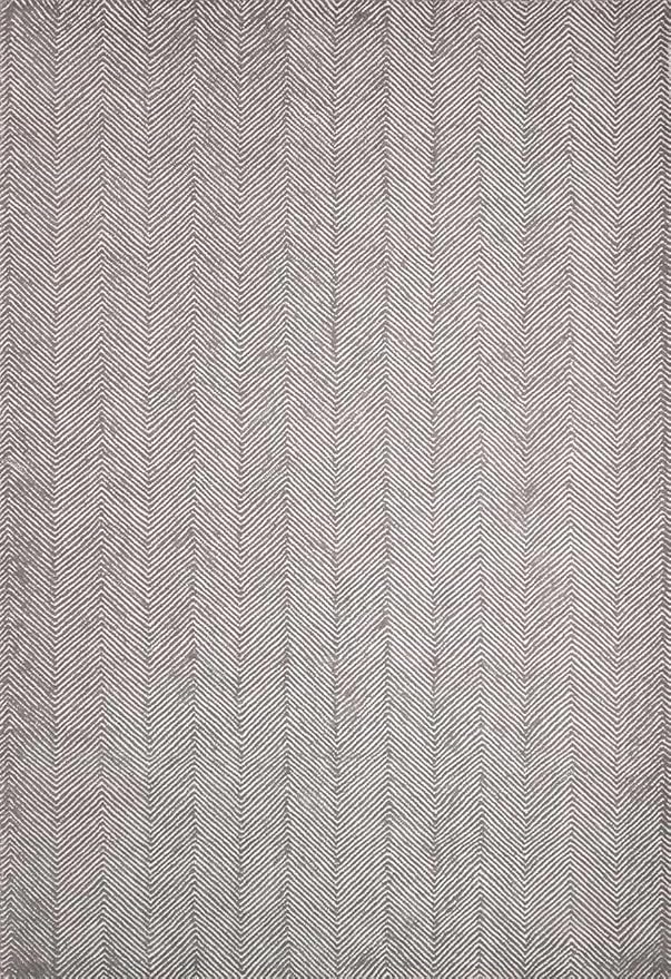 Modern Herringbone Chevron Collection Handcrafted Wool Area Rug - Durable, Zigzag Pattern, for High Traffic, Contemporary Design for Living Room, Bedroom, Dining Room Decor (Smoke Grey, 7' x 10')