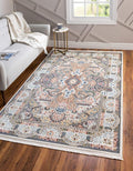 Unique Loom Narenj Collection Classic Traditional Medallion Textured Design Area Rug, 10 x 13 ft, Ivory/Tan