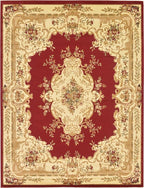 Rugs.com Chateau Collection Rug – 10' x 13' Red Medium Rug Perfect for Living Rooms, Large Dining Rooms, Open Floorplans