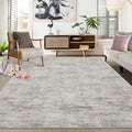 RUGSREAL Living Room Area Rug 9x12 Machine Washable Rug Non-Slip Stain Resistant Modern Abstract Carpet Contemporary Accent Throw Floor Carpet for Dining Room Solid Area Rug for Home Office, Taupe