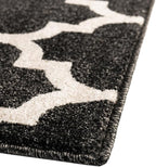 Rugs.com Lattice Collection Rug – 9' x 12' Black Medium Rug Perfect for Living Rooms, Large Dining Rooms, Open Floorplans