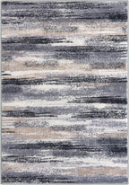 Modern Abstract Small Area Rug Indoor 3x5 Washable Rug Non-Slip Soft Entryway Rug Grey Black Multi Kitchen Mats Thin Print Faux Wool Floor Carpet Throw Rugs for Entrance Bedroom Home Decor