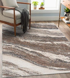 LUXE WEAVERS Lagos Collection 7983 Grey 4x5 Art Deco Area Rug