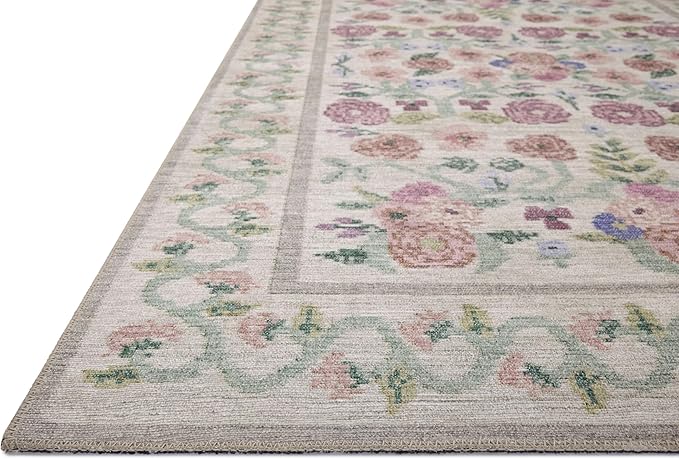 Loloi Rifle Paper Co. Rosa Collection RSA-01 Ivory 8'-4" x 11'-6" Area Rug