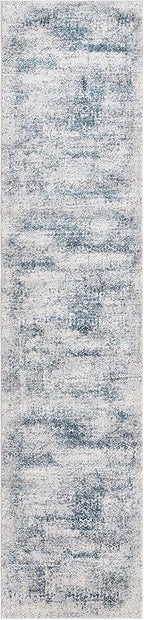 Unique Loom Finsbury Collection Area Rug - Sarah (2' 7" x 12' 2" Runner, Blue/ Ivory)